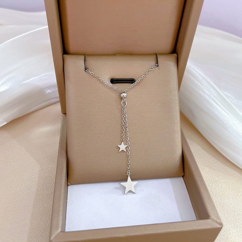Fashion Geometric Titanium Steel Electroplating Necklaces