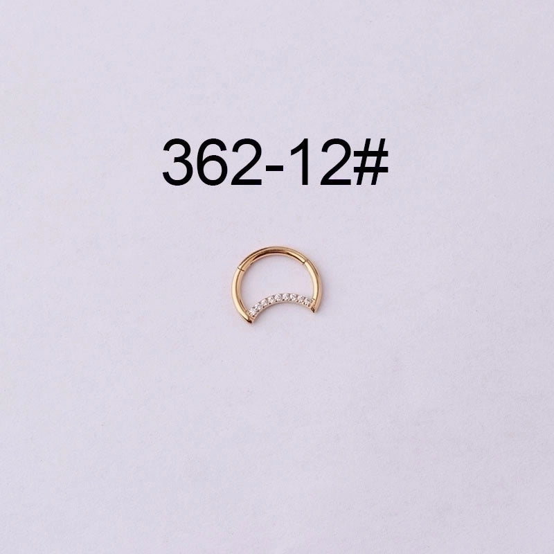 Nose Rings & Studs Fashion Water Droplets 316L Stainless Steel  Plating
