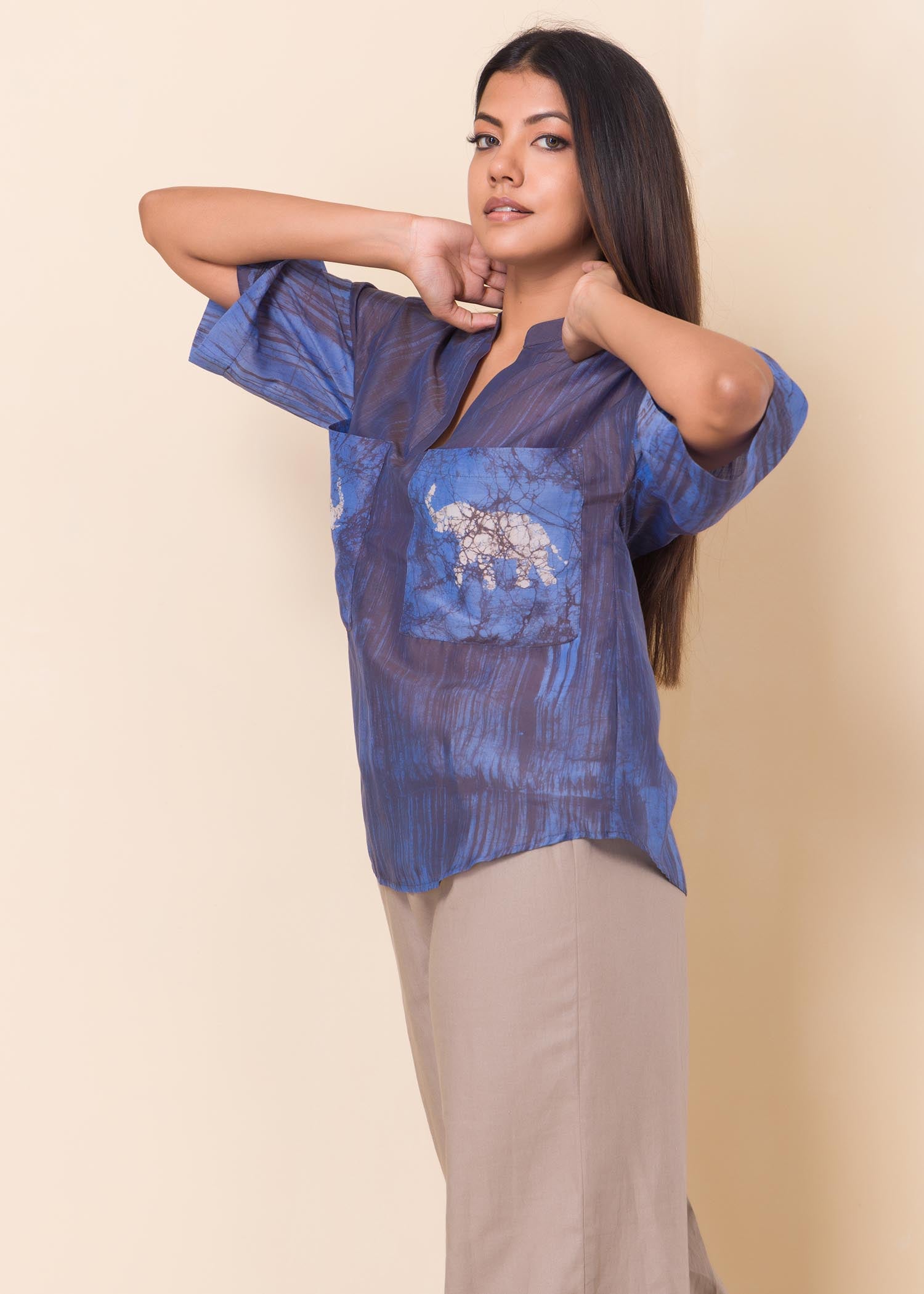 Batik Elephant Printed Top