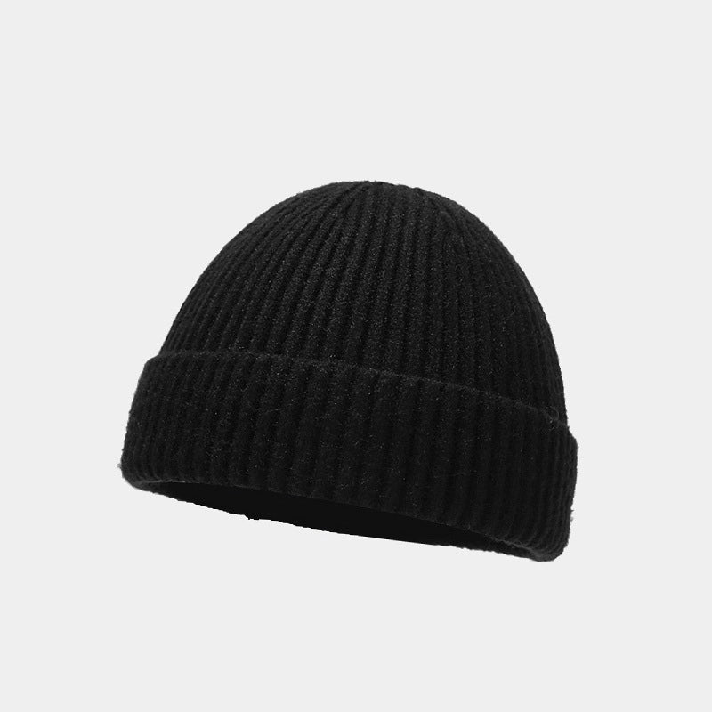 Unisex Basic Minimalist Solid Color Eaveless Wool Cap