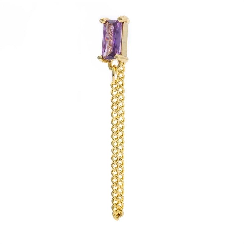 Ear Cartilage Rings & Studs Minimalist Geometric Brass Gem