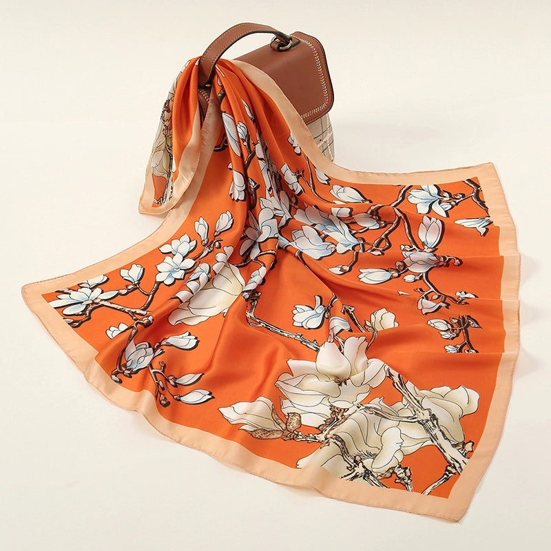 Women's Streetwear Geometric Brocade Satin Printing Kerchief