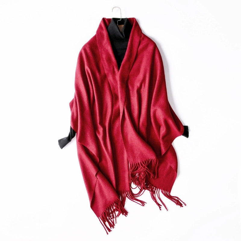 Women's Fashion Solid Color Artificial Wool Polyester Winter Scarves