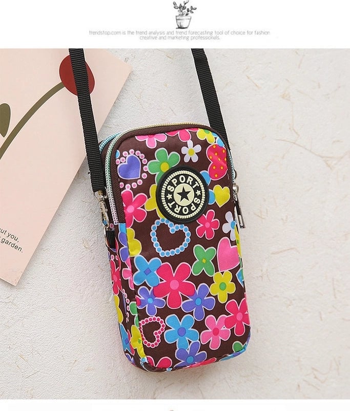 Women's Small Nylon Letter Fashion Square Zipper Crossbody Bag
