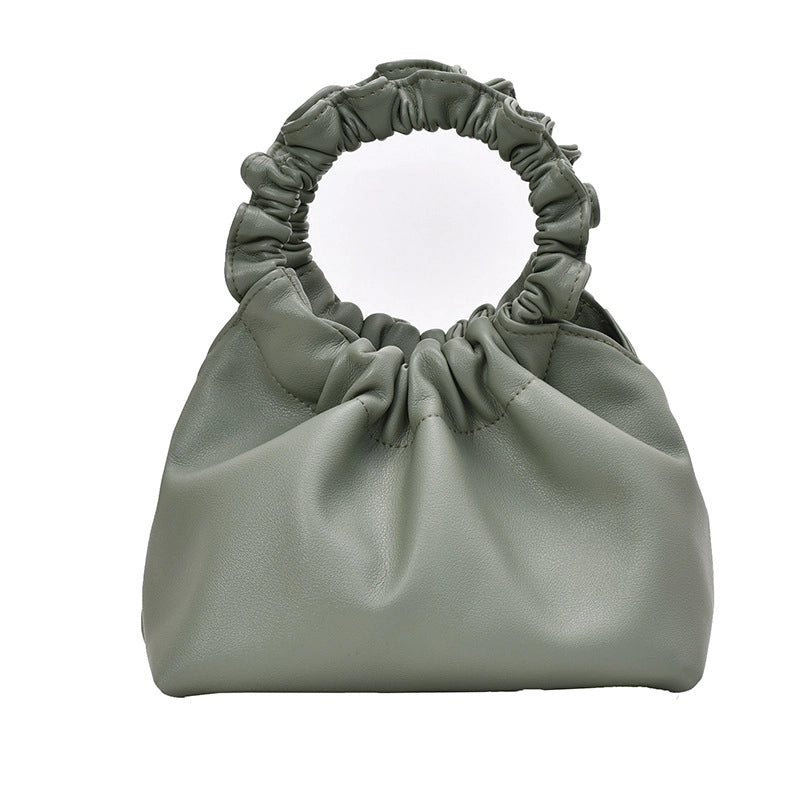 Retro Shoulder Bag Soft Fold Ring Dumpling Bag Simple Messenger Bag Large Capacity