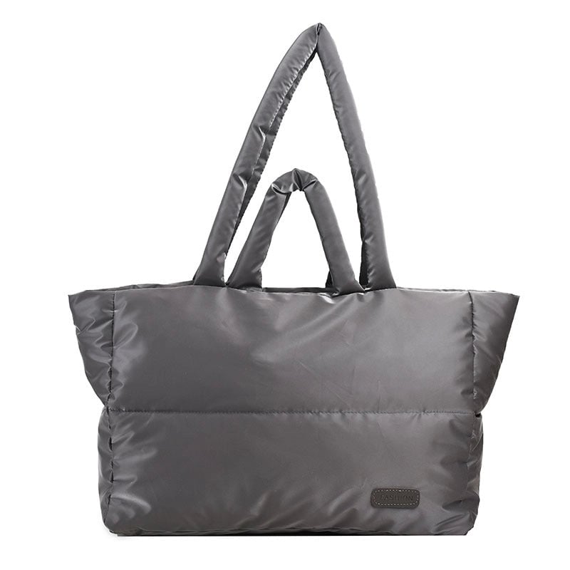 Women's Large Autumn&winter Oxford Cloth Solid Color Streetwear Square Zipper Shoulder Bag Tote Bag