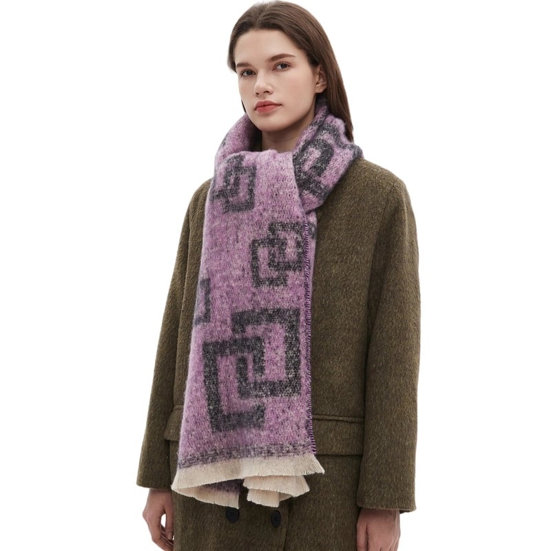 Unisex Casual Minimalist Geometric Polyester Scarf