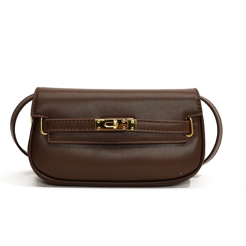 Women's Medium Pu Leather Solid Color Vintage Style Classic Style Square Flip Cover Shoulder Bag