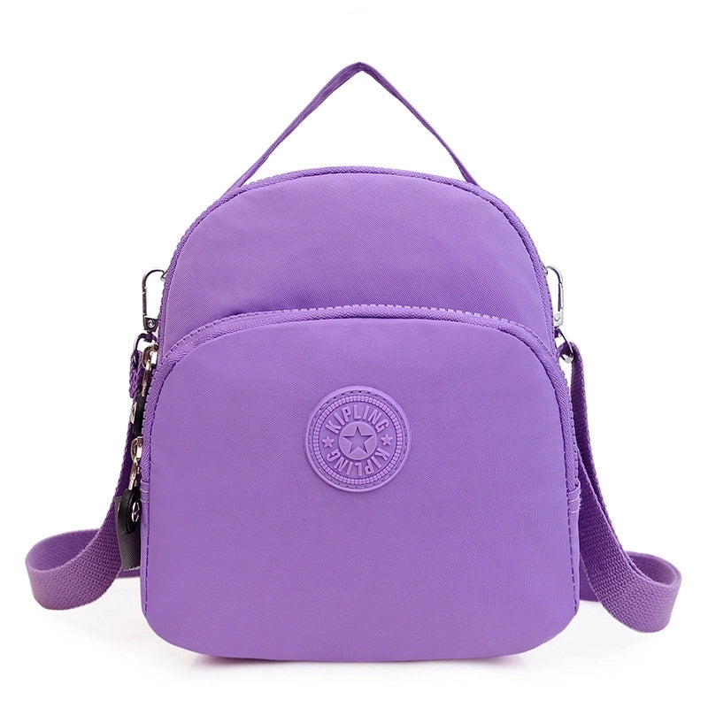 Women's Small Oxford Cloth Solid Color Classic Style Square Zipper Handbag