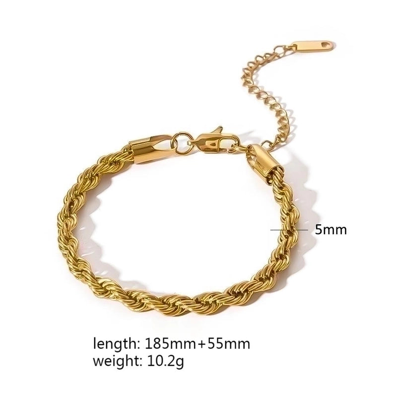 Minimalist Solid Color 304 Stainless Steel Bracelets In Bulk