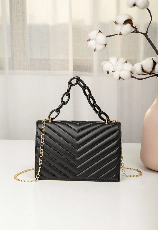 Medium Pu Leather Square Bag