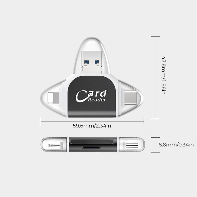 Multi-Port 4 i 1 Universal SD TF-kortleser