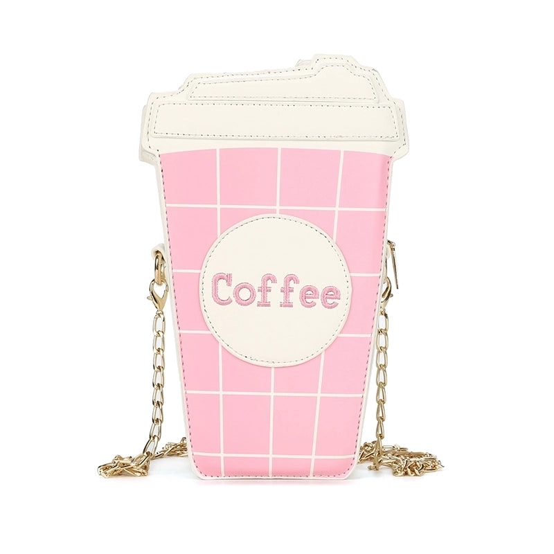Women's Pu Leather Cup Classic Style Square Zipper Shoulder Bag Crossbody Bag