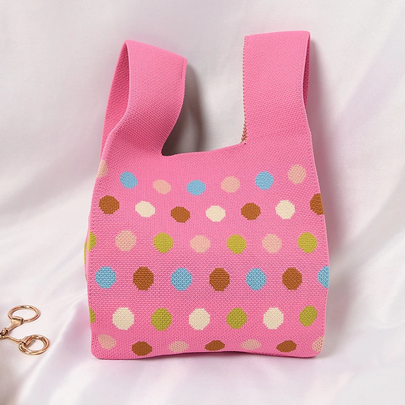 Women's Small Polyester Geometric Streetwear Open Tote Bag