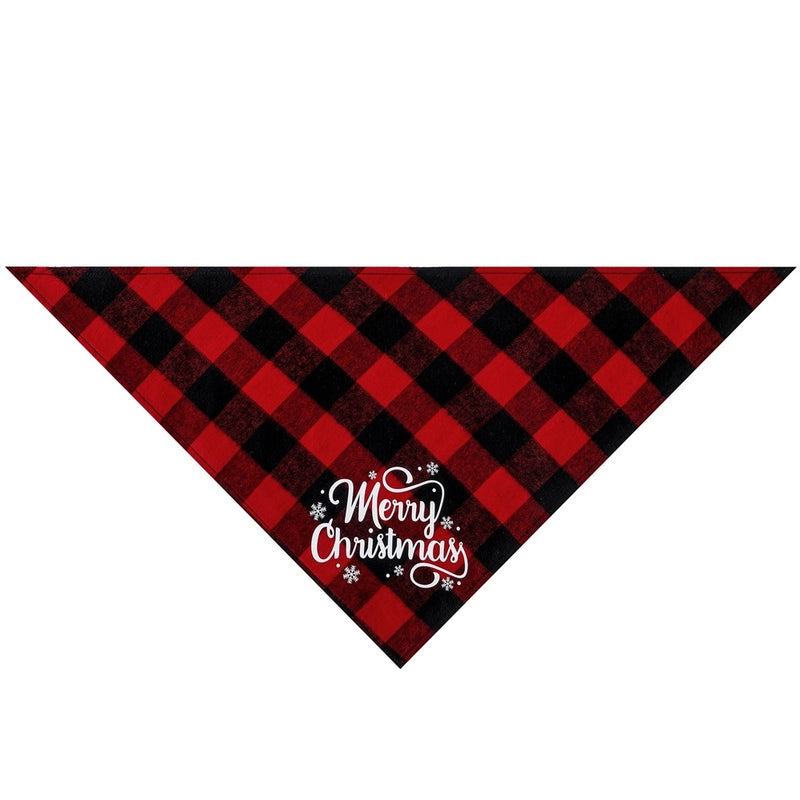 British Style Cotton Christmas Lattice Pet Scarf