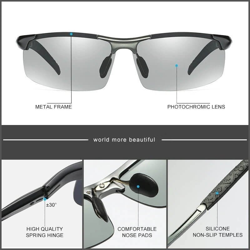 2022 Men's Sunglasses with Anti-glare Polarized Lens