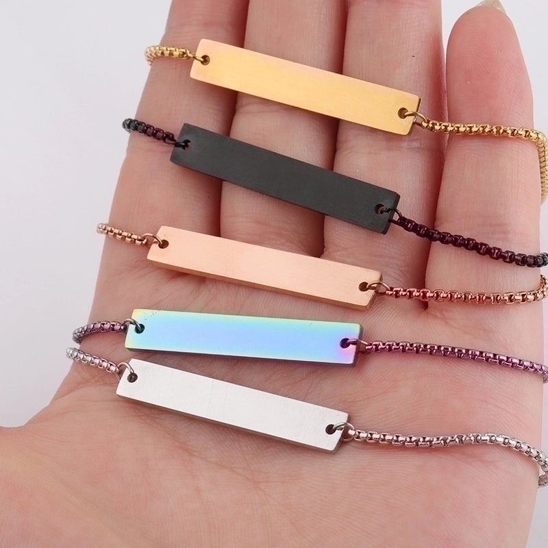 Minimalist Solid Color Titanium Steel 18K Gold Plated None Bracelets In Bulk