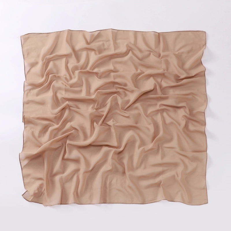Women's Sweet Solid Color Polyester Kerchief