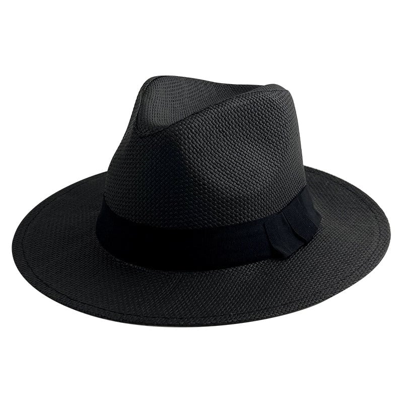 Unisex Minimalist Solid Color Wide Eaves Straw Hat