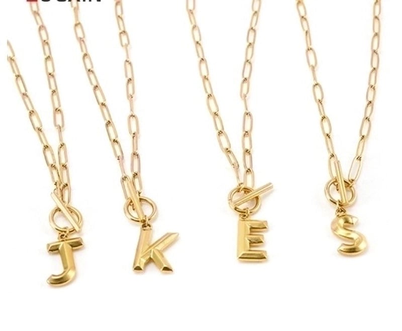 Fashion Letter Titanium Steel Plating Pendant Necklace 1 Piece