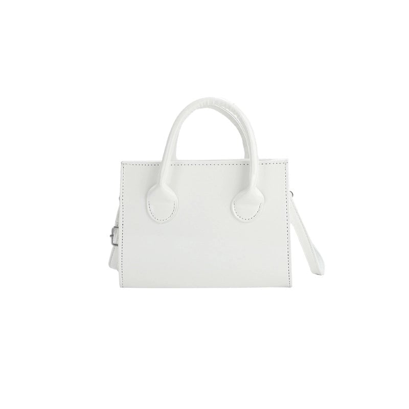 Women's Pu Leather Solid Color Elegant Square Zipper Square Bag