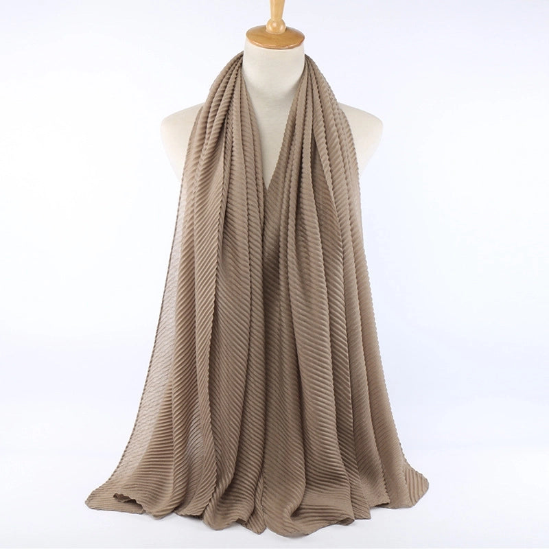 Women's Minimalist Classic Style Solid Color Cotton Scarf