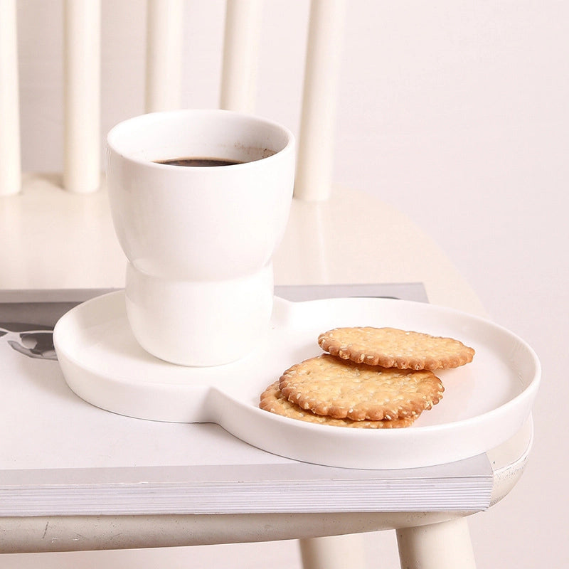 Coffee Cup And Saucer Suit Shufulei Muffin Snack Plate Creative Ceramic Breakfast Plate Home Afternoon Tea Plate