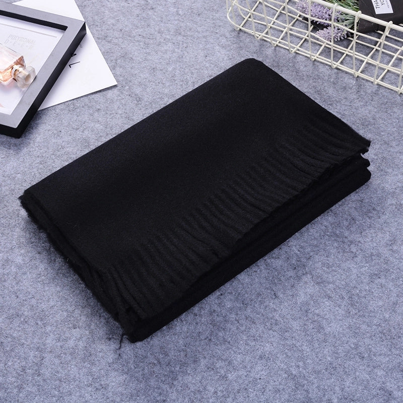 Women's Sweet Minimalist Solid Color Nylon Scarf