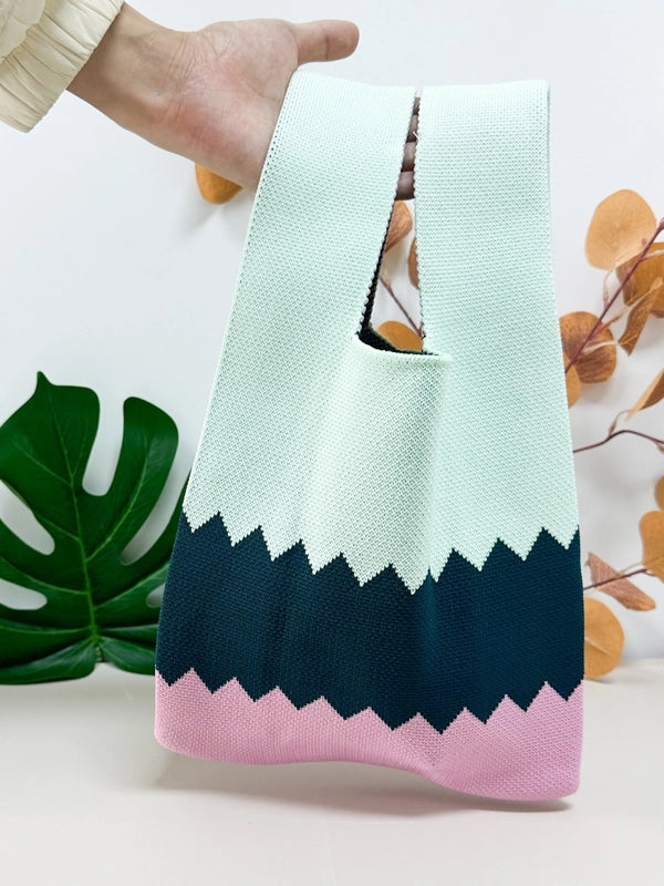 Gift Packaging Handbag Casual Knitted Handbag Woven Bag Multi-pattern Style Knitted Bag For Women