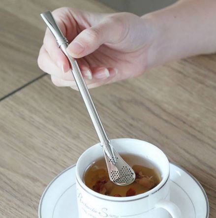 Stainless Steel Straw Filter Spoon. Metal Straw Stainless Steel Drinking Straw (Pack Of 4)