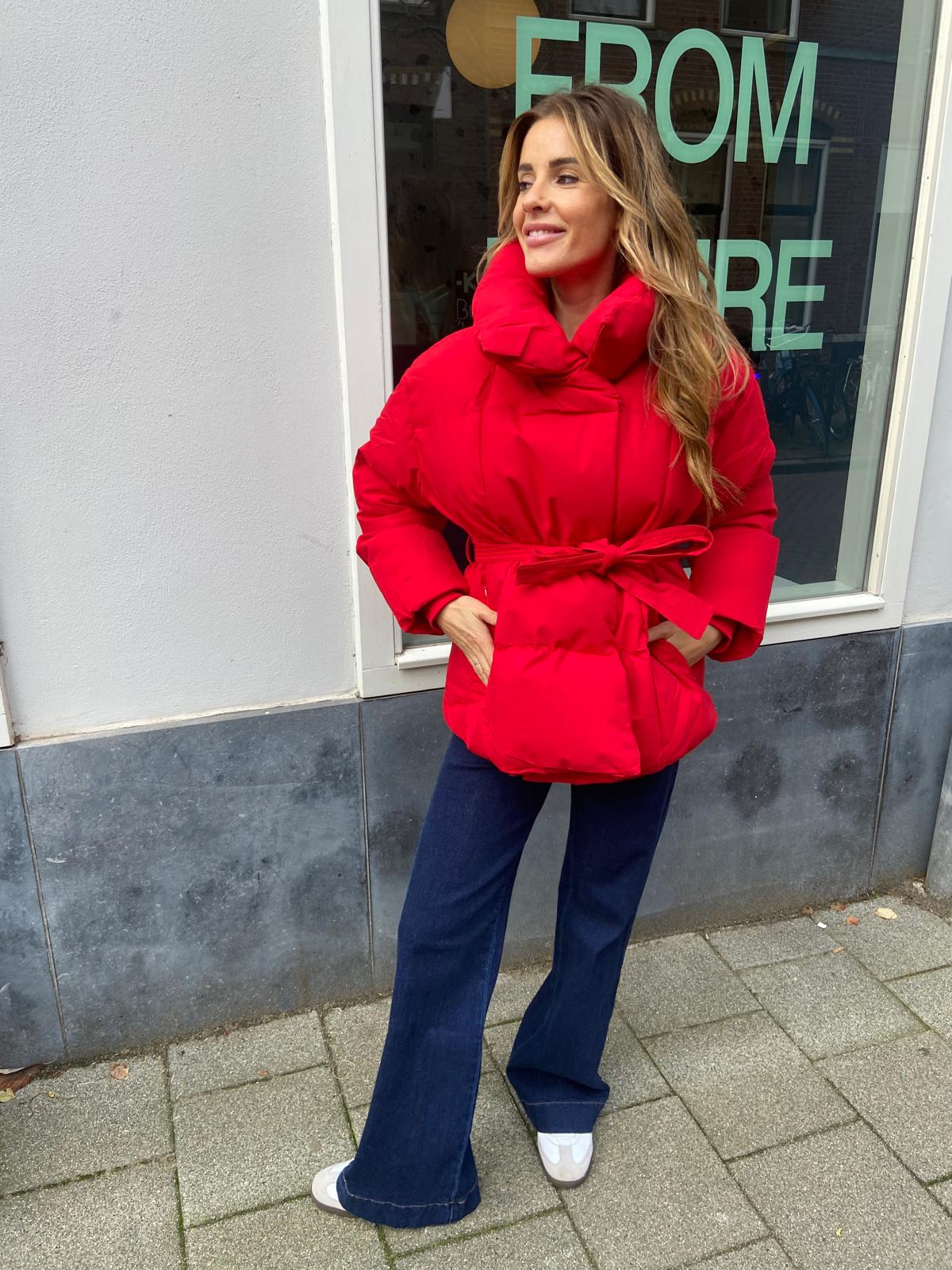 Puck Puffer Jacket Red