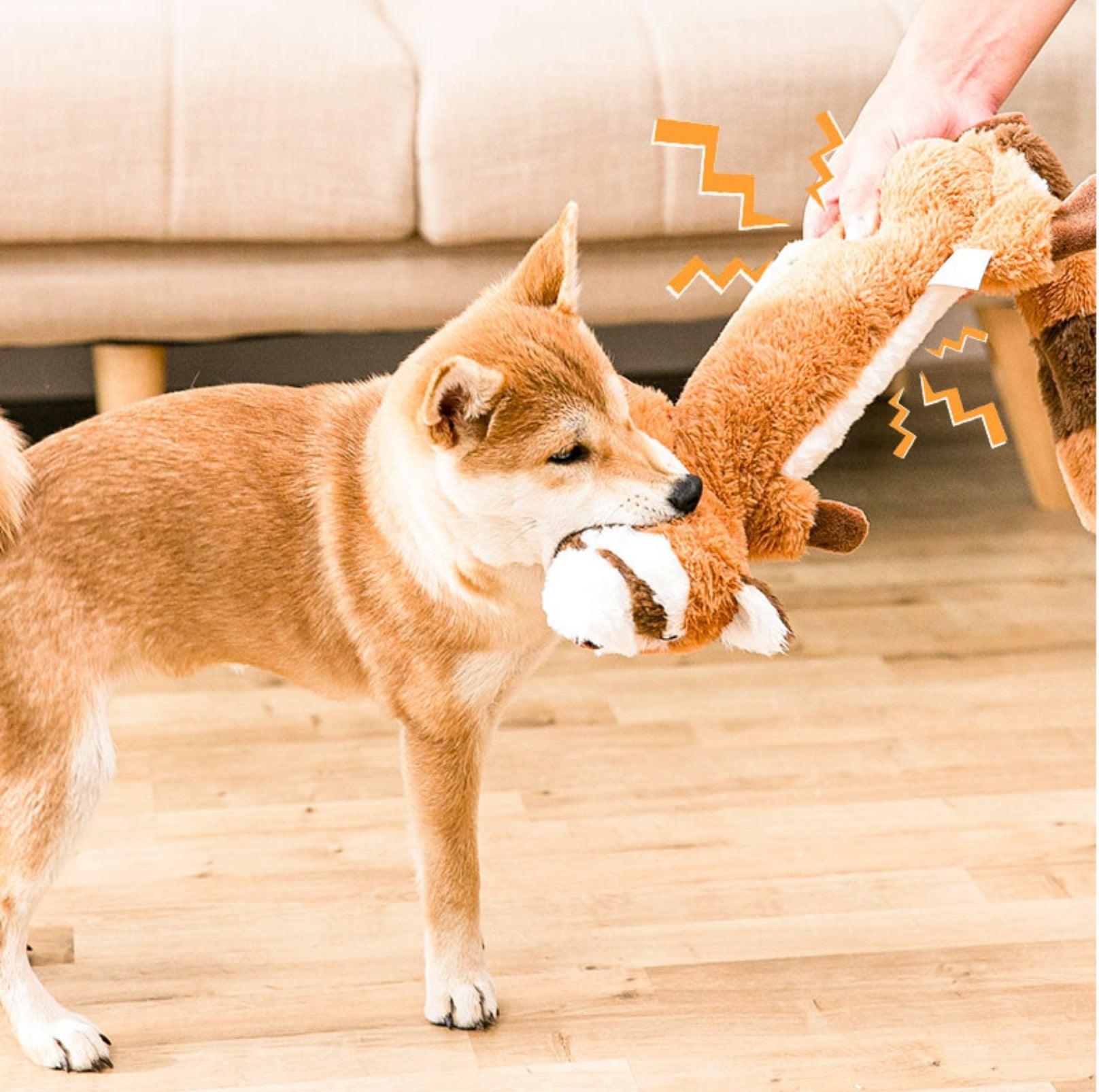 Animal Style Pocketed Plush Dog Toy - Fillable with Water Bottle for Extra Fun