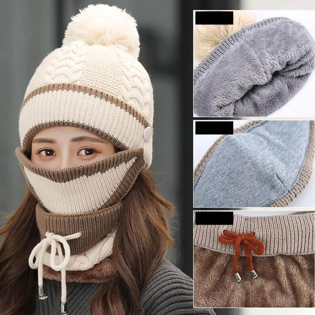 3-in-1 Women's Winter Beanie Set