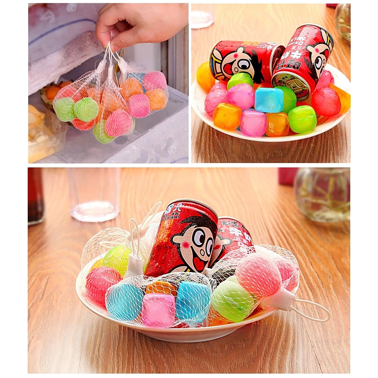 12Pcs - Reusable Plastic Ice Cubes