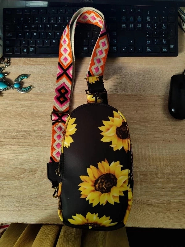 Women's Fashion Color Block Plaid Pu Leather Waist Bags