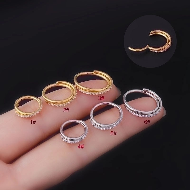 Nose Rings & Studs Fashion Geometric 316L Stainless Steel  Plating