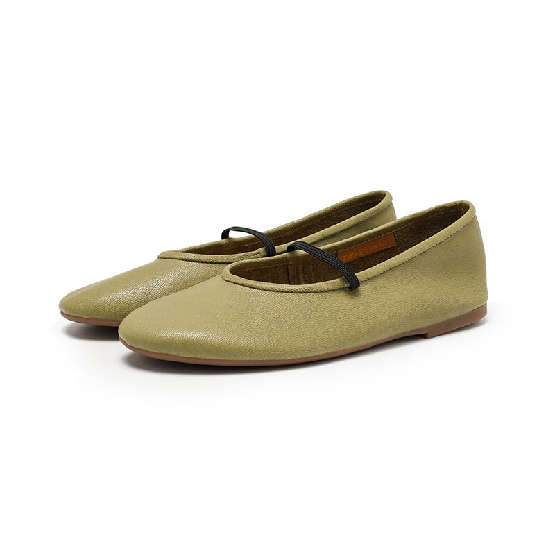 Studio Round Toe Soft Leather Casual Flats in 11 Colors