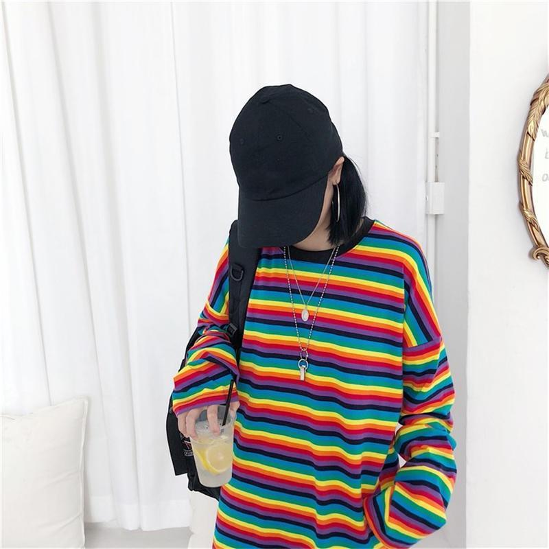 Rainbow Striped Long Sleeve Shirt