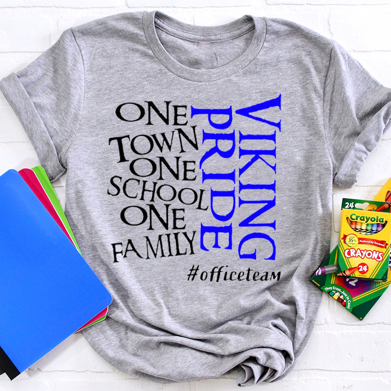 Personalized One Town One School One Family Teacher T-Shirt