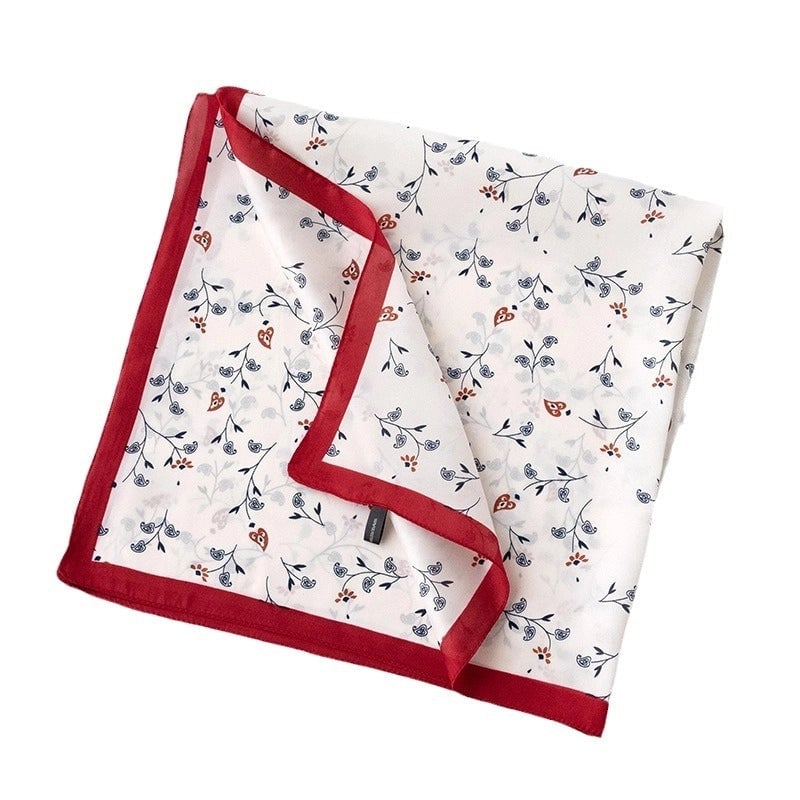 Women's Sweet Color Block Polyester Printing Silk Scarf