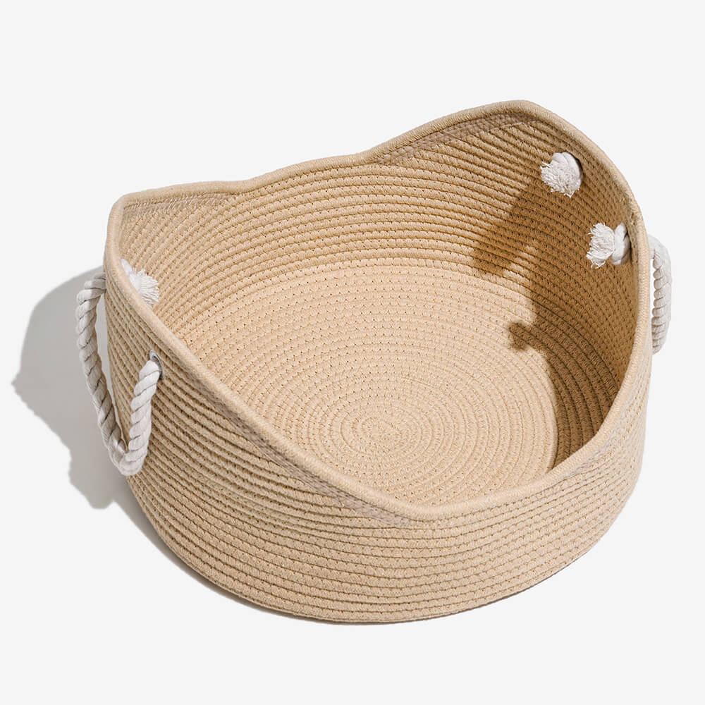 Straw Durable Handmade Cradle Pet Wicker Cat Bed