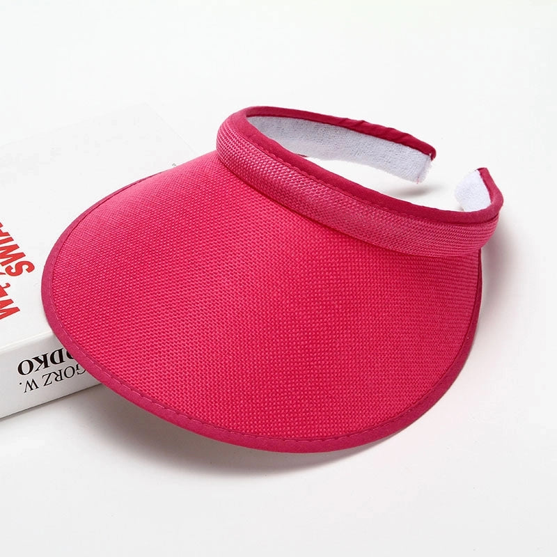 Women's Minimalist Solid Color Flat Eaves Straw Hat