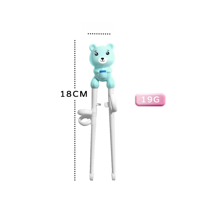 Portable Feeding Children's Tableware Set Cartoon Learning Chopsticks Training Chopsticks 304 Stainless Steel Spoon Fork