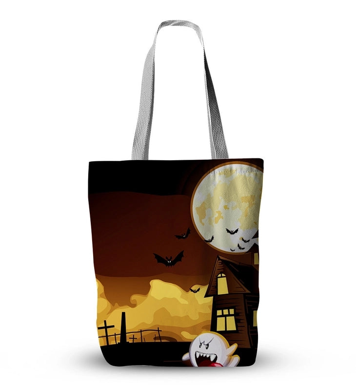 Women's Casual Pumpkin Bat Ghost Shopping Bags