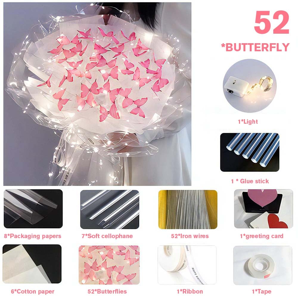 DIY Butterfly Bouquets Handmade Butterfly Flower Bouquet Gift for Girlfriend