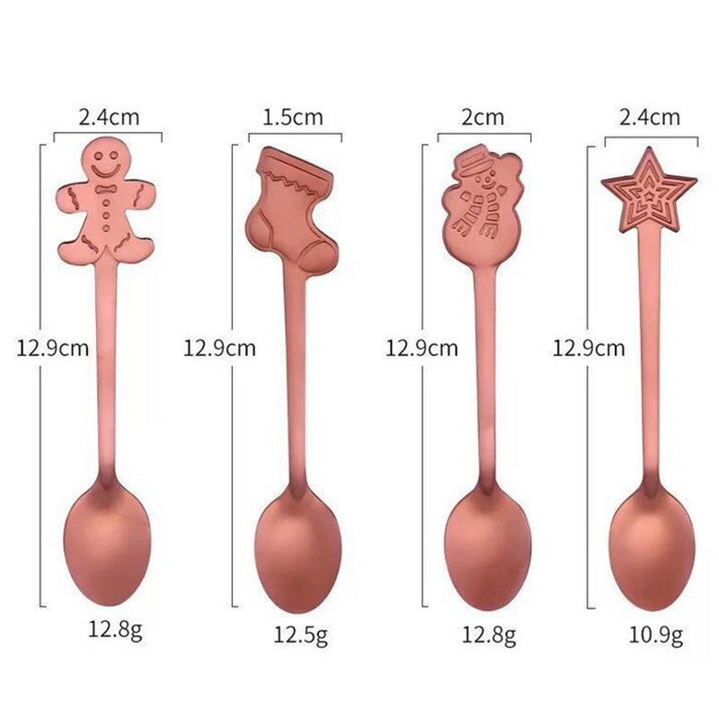 Christmas Fashion Cartoon Stainless Steel Festival Spoon 1 Set