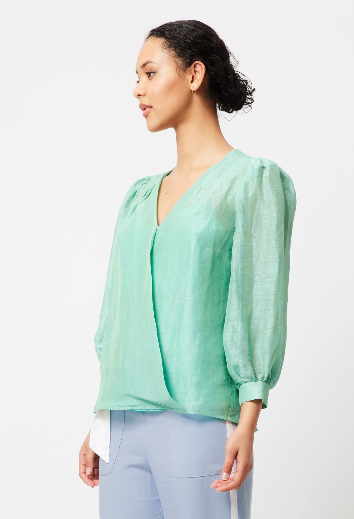 Once Was Prosperity Linen Silk Blouse