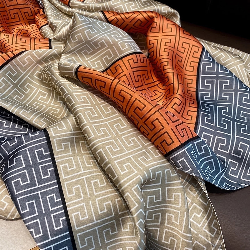 Thin Section Imitation Silk Shawl