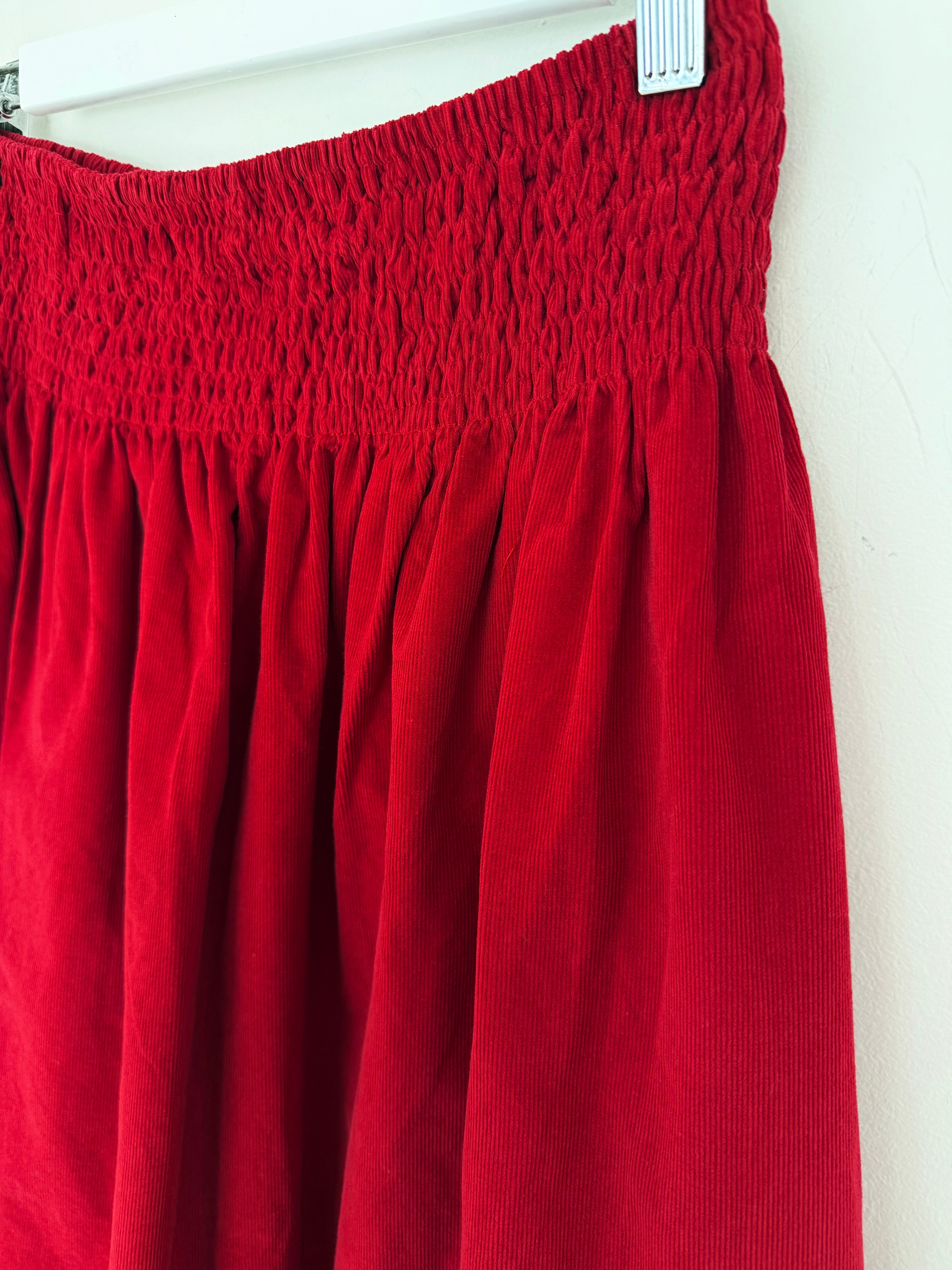 lulu skirt - red cord