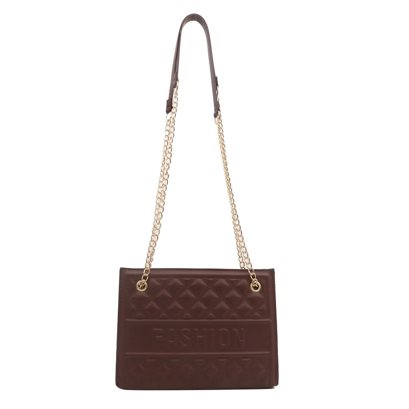 Women's Pu Leather Solid Color Classic Style Zipper Crossbody Bag